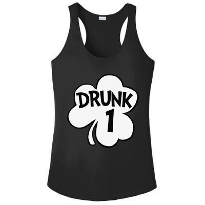 Drunk 1 Saint Patrick's Day Party Group Ladies PosiCharge Competitor Racerback Tank