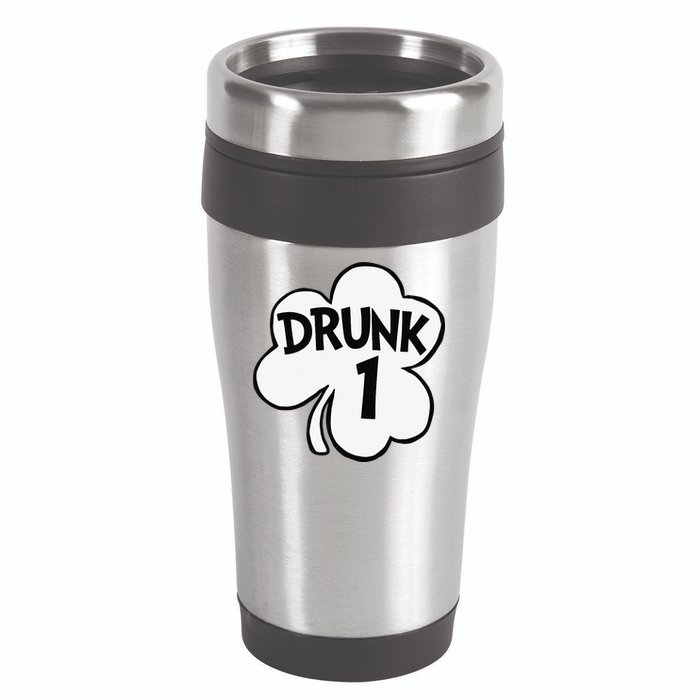 Drunk 1 Saint Patrick's Day Party Group 16oz Travel Tumbler
