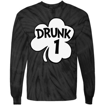 Drunk 1 Saint Patrick's Day Party Group Tie-Dye Long Sleeve Shirt