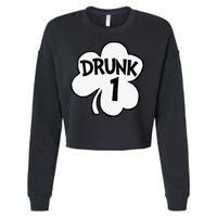 Drunk 1 Saint Patrick's Day Party Group Cropped Pullover Crew