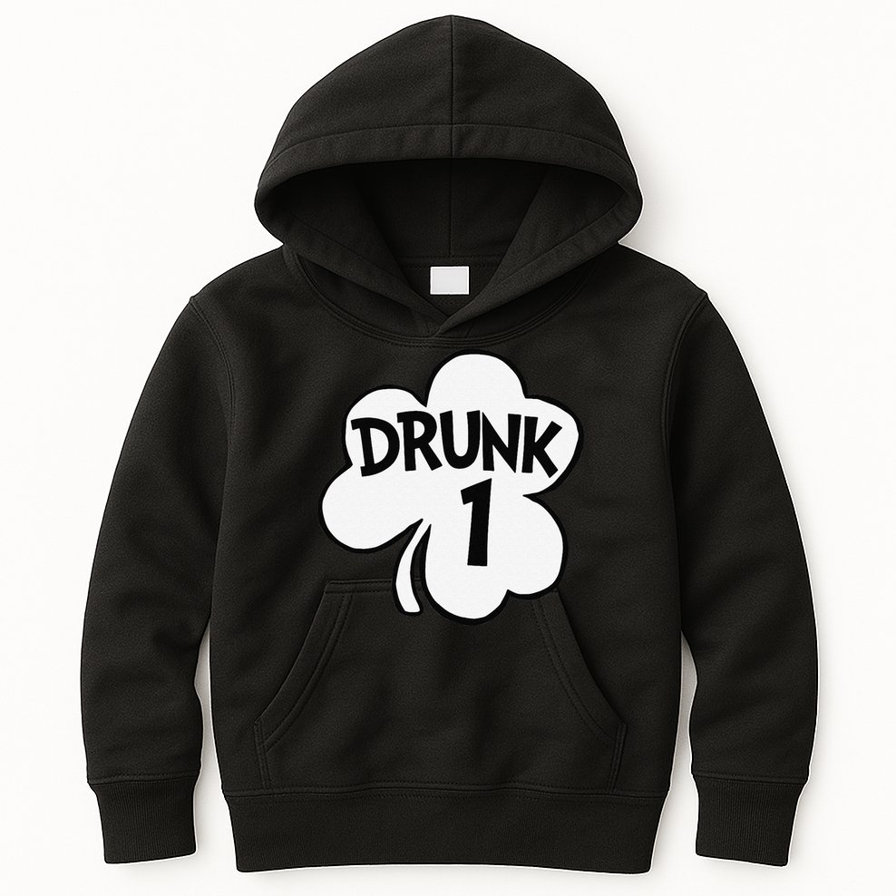 Drunk 1 Saint Patrick's Day Party Group Kids Hoodie