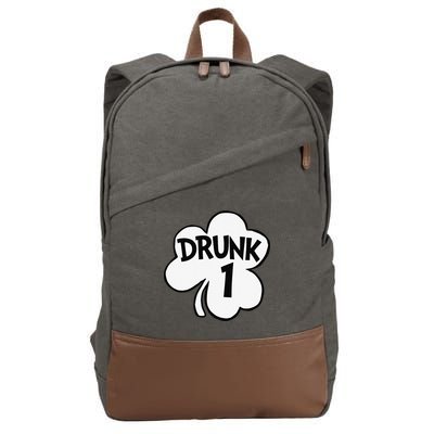 Drunk 1 Saint Patrick's Day Party Group Cotton Canvas Backpack