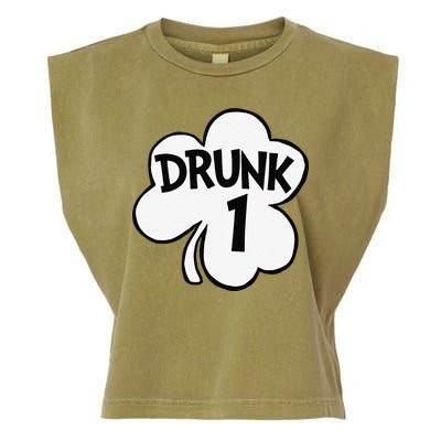 Drunk 1 Saint Patrick's Day Party Group Garment-Dyed Women's Muscle Tee