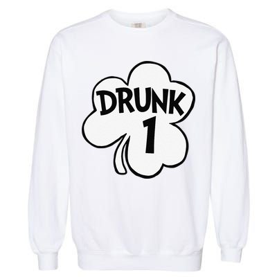 Drunk 1 Saint Patrick's Day Party Group Garment-Dyed Sweatshirt