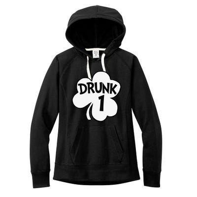 Drunk 1 Saint Patrick's Day Party Group Women's Fleece Hoodie