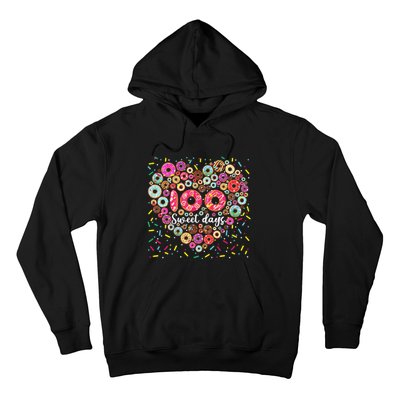 Donuts 100 Sweet Days Happy 100th Day Of School Teacher Hoodie