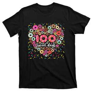 Donuts 100 Sweet Days Happy 100th Day Of School Teacher T-Shirt