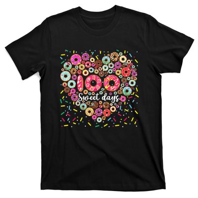 Donuts 100 Sweet Days Happy 100th Day Of School Teacher T-Shirt