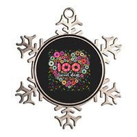 Donuts 100 Sweet Days Happy 100th Day Of School Teacher Metallic Star Ornament