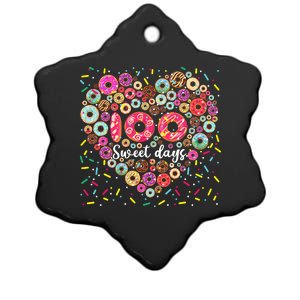 Donuts 100 Sweet Days Happy 100th Day Of School Teacher Ceramic Star Ornament