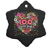 Donuts 100 Sweet Days Happy 100th Day Of School Teacher Ceramic Star Ornament