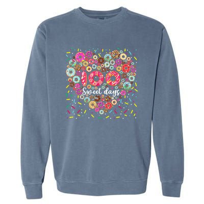 Donuts 100 Sweet Days Happy 100th Day Of School Teacher Garment-Dyed Sweatshirt