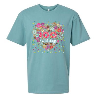 Donuts 100 Sweet Days Happy 100th Day Of School Teacher Sueded Cloud Jersey T-Shirt