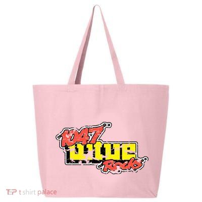 Dayton 1047 Wtue Classic Rock Radio Station Distressed Logo 25L Jumbo Tote