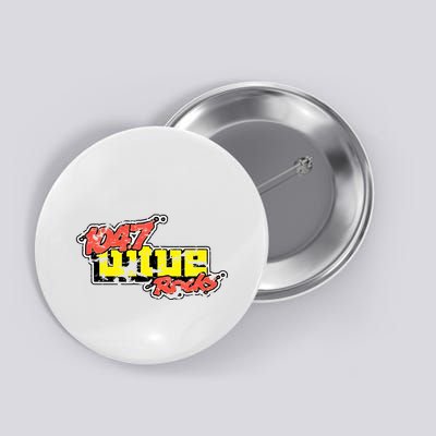 Dayton 1047 Wtue Classic Rock Radio Station Distressed Logo Button