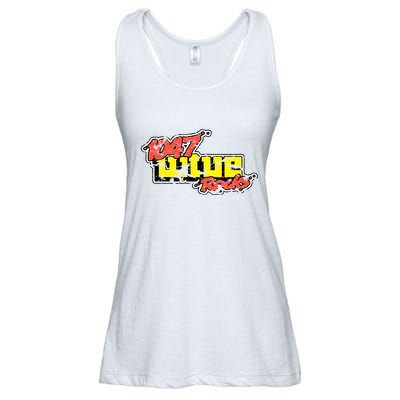 Dayton 1047 Wtue Classic Rock Radio Station Distressed Logo Ladies Essential Flowy Tank