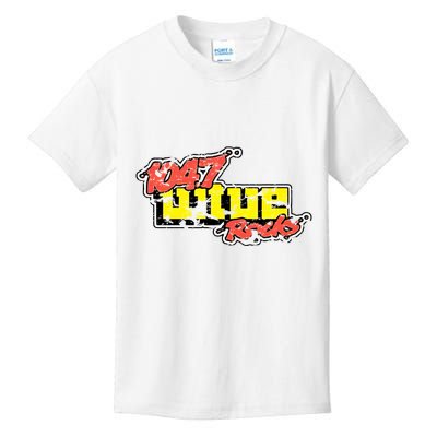 Dayton 1047 Wtue Classic Rock Radio Station Distressed Logo Kids T-Shirt