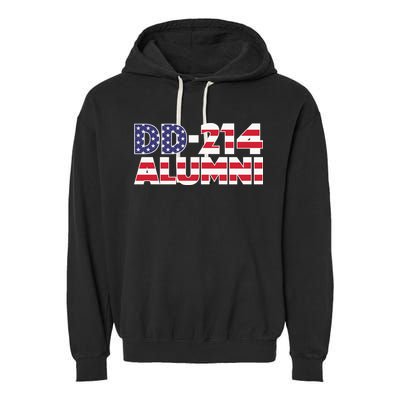 DD 214 Alumni US Flag Garment-Dyed Fleece Hoodie