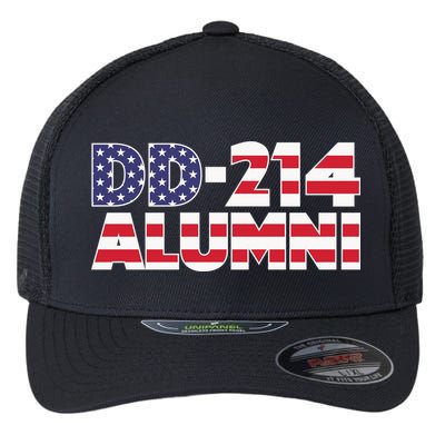 DD 214 Alumni US Flag Flexfit Unipanel Trucker Cap