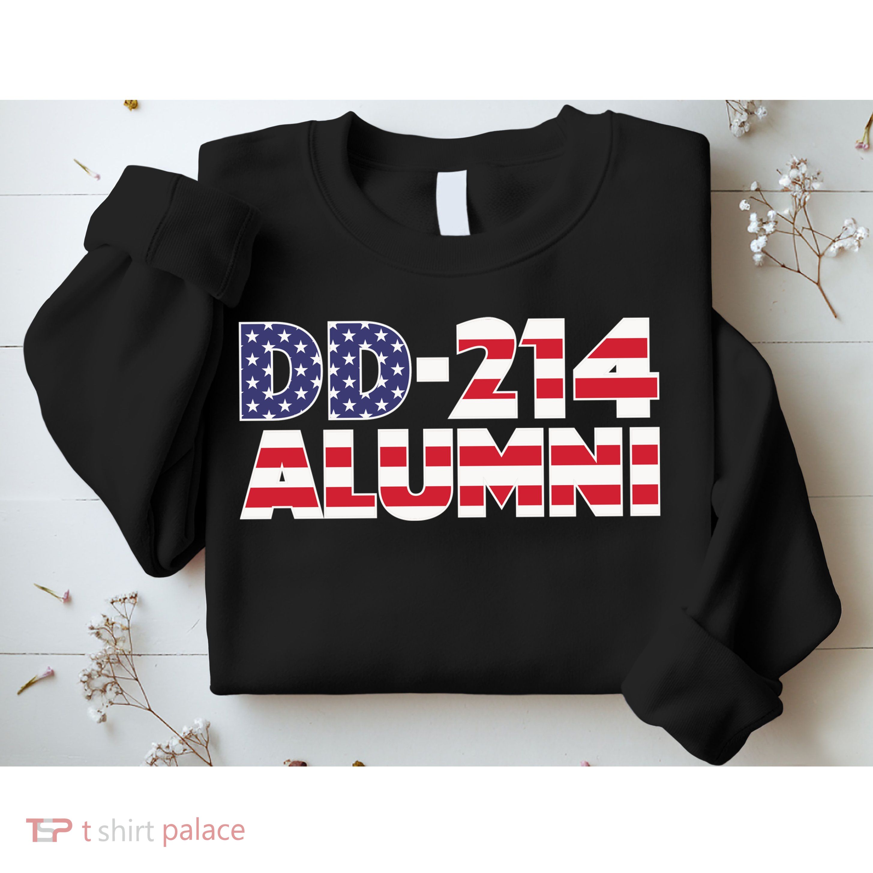 DD 214 Alumni US Flag Sweatshirt