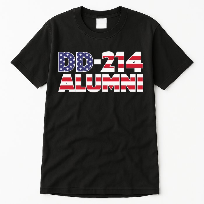 DD 214 Alumni US Flag Tall T-Shirt