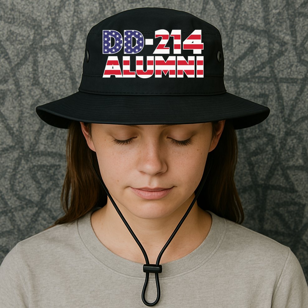 DD 214 Alumni US Flag Bucket Hat
