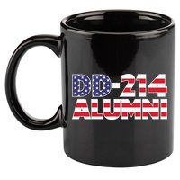 DD 214 Alumni US Flag 11oz C Handle Ceramic Mug