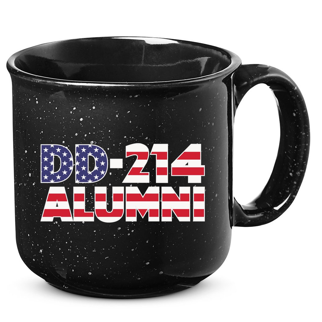 DD 214 Alumni US Flag 15oz Campfire Ceramic Mug
