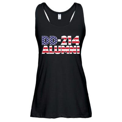 DD 214 Alumni US Flag Ladies Essential Flowy Tank