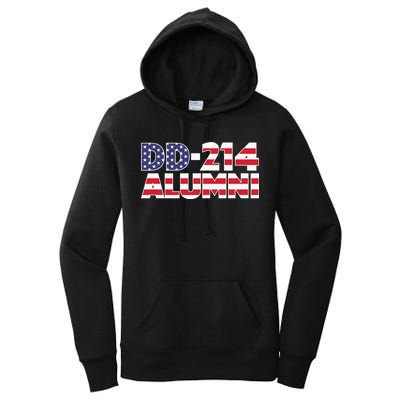 DD 214 Alumni US Flag Women's Pullover Hoodie