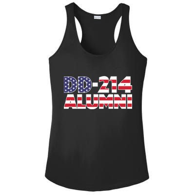 DD 214 Alumni US Flag Ladies PosiCharge Competitor Racerback Tank