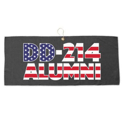 DD 214 Alumni US Flag Large Microfiber Waffle Golf Towel