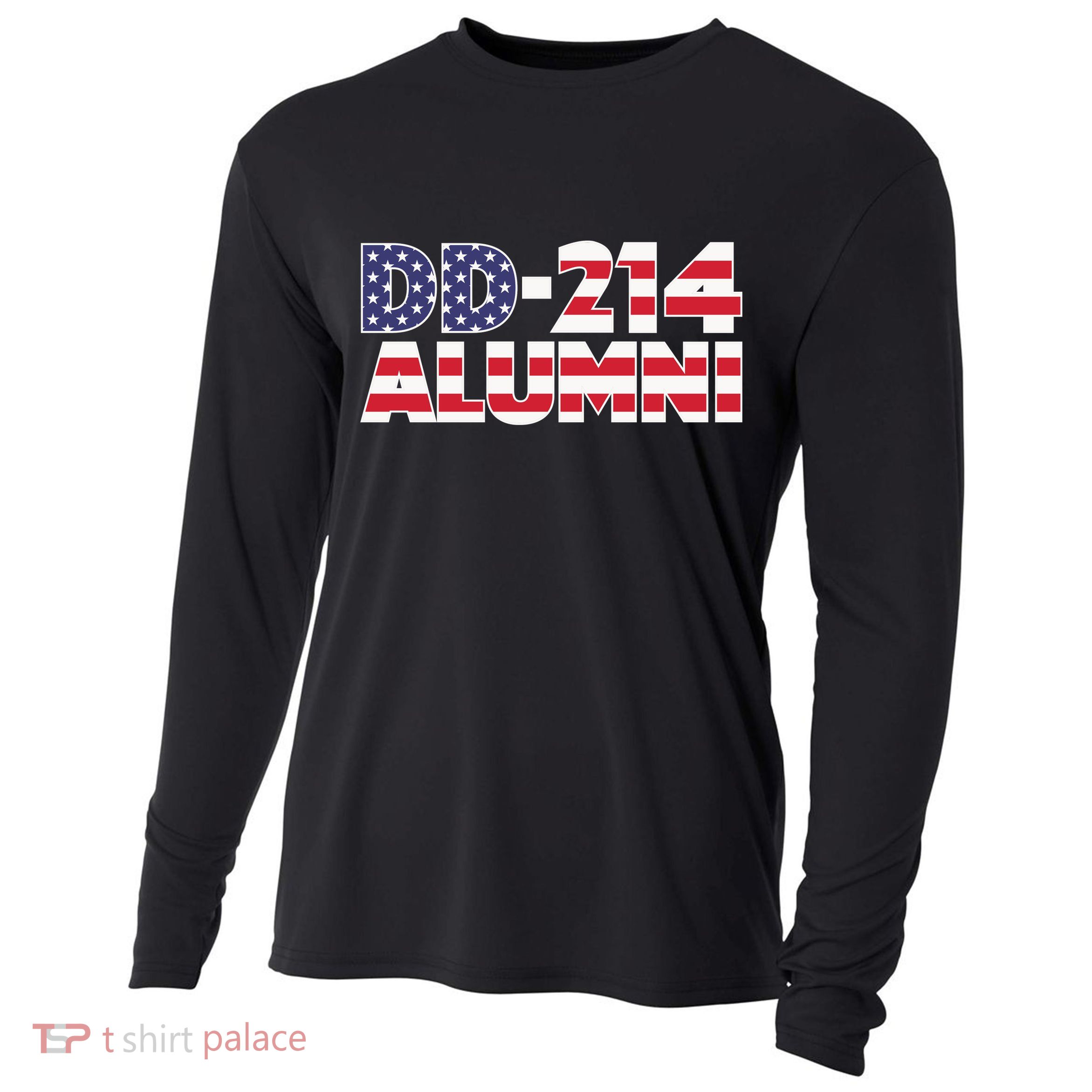DD 214 Alumni US Flag Cooling Performance Long Sleeve Crew