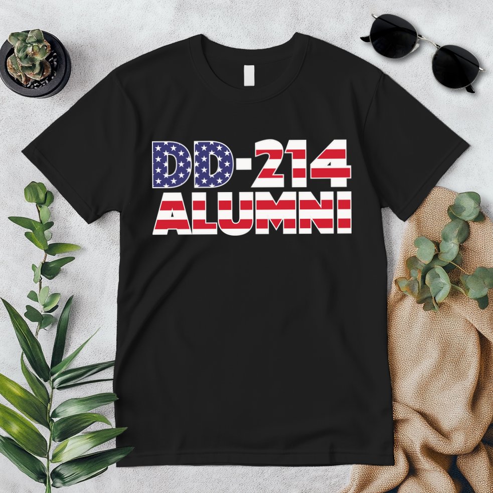 DD 214 Alumni US Flag Premium T-Shirt
