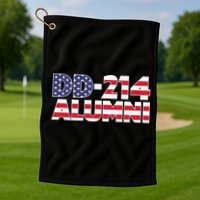 DD 214 Alumni US Flag Golf Towel