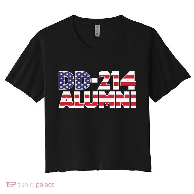DD 214 Alumni US Flag Crop Top