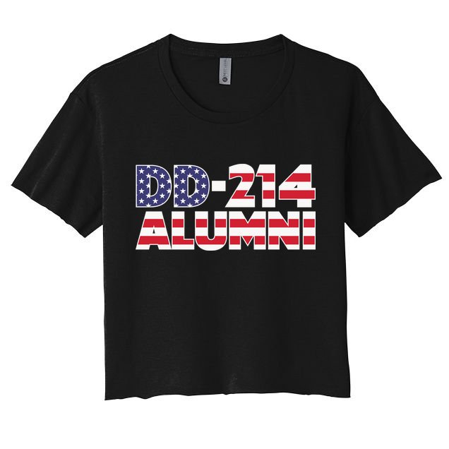 DD 214 Alumni US Flag Crop Top