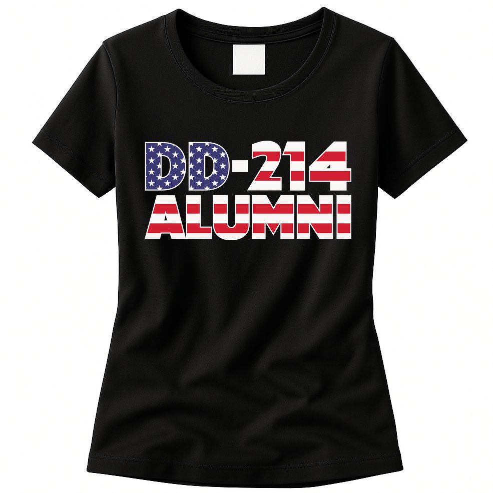 DD 214 Alumni US Flag Womens T-Shirt