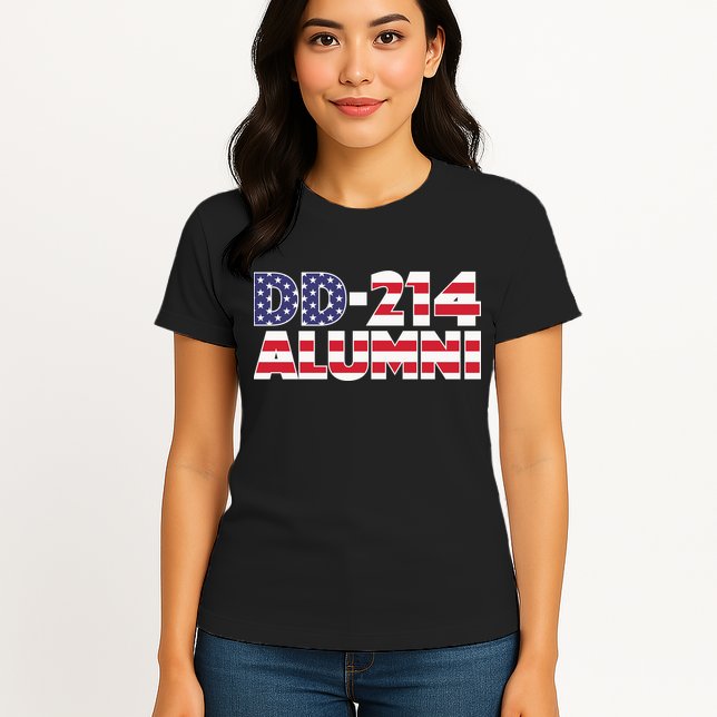 DD 214 Alumni US Flag Womens T-Shirt
