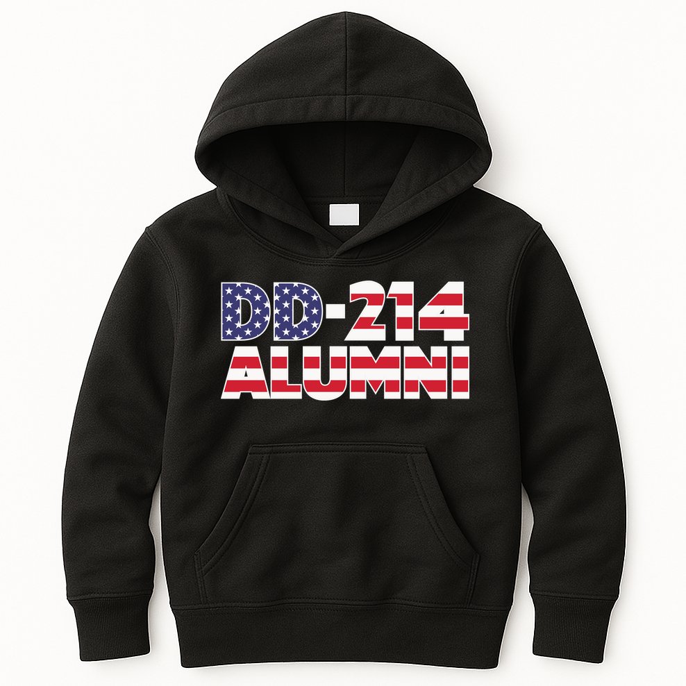 DD 214 Alumni US Flag Kids Hoodie