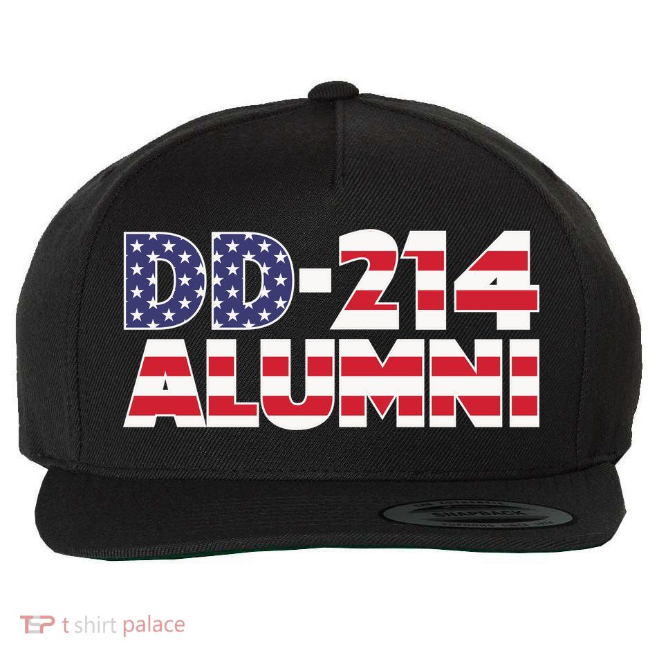 DD 214 Alumni US Flag Wool Snapback Cap