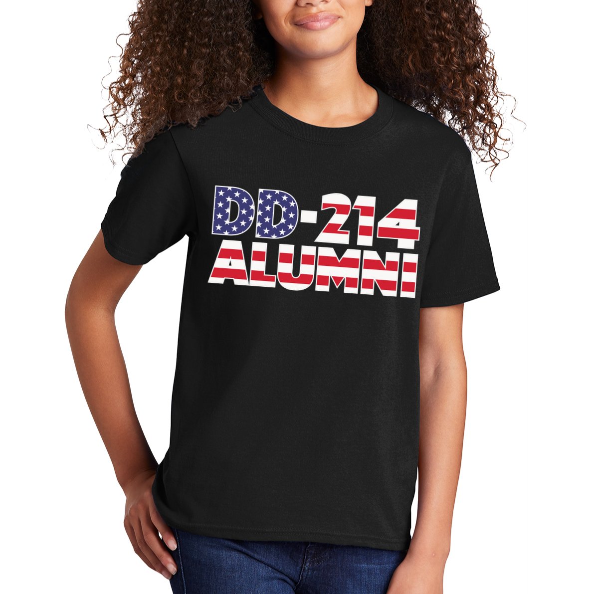 DD 214 Alumni US Flag Kids T-Shirt