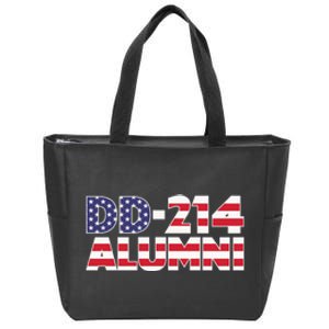 DD 214 Alumni US Flag Zip Tote Bag