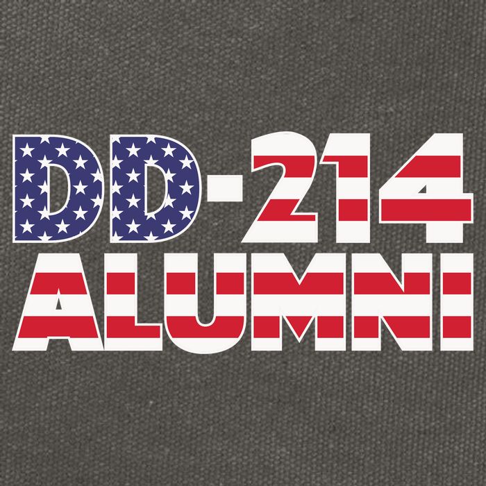DD 214 Alumni US Flag Cotton Canvas Backpack