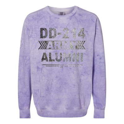 DD 214 Army Alumni Military Veteran Retirement Gifts Colorblast Crewneck Sweatshirt