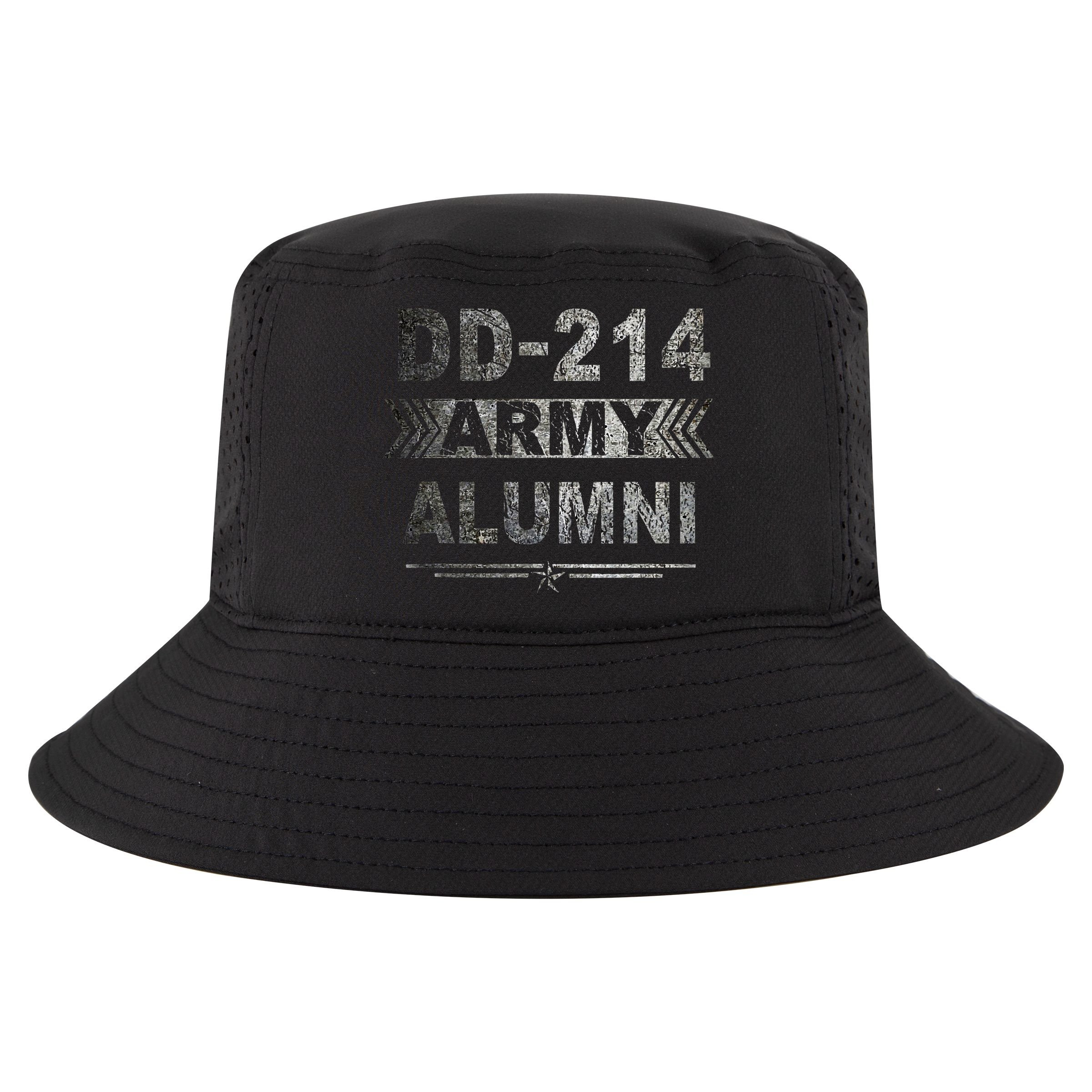 DD 214 Army Alumni Military Veteran Retirement Gifts Cool Comfort Performance Bucket Hat