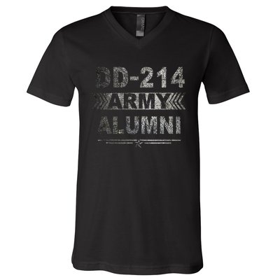 DD 214 Army Alumni Military Veteran Retirement Gifts V-Neck T-Shirt