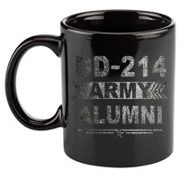 DD 214 Army Alumni Military Veteran Retirement Gifts 11oz C Handle Ceramic Mug
