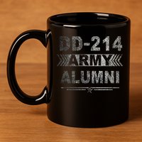 DD 214 Army Alumni Military Veteran Retirement Gifts 11oz C Handle Ceramic Mug