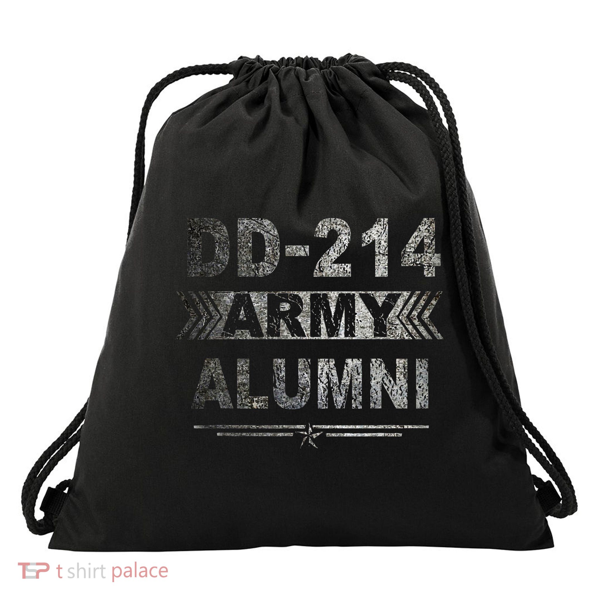 DD 214 Army Alumni Military Veteran Retirement Gifts Drawstring Bag